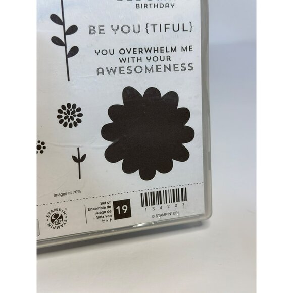 Pre-Owned Stampin’ Up! Flower Patch 18-Pcs Photopolymer Stamp Set Sale-A-Bration - Picture 3 of 6